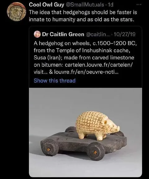 Ancient Hedgehog on Wheels