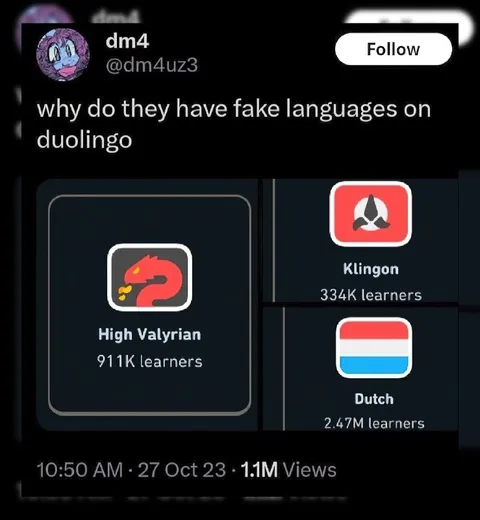 Fake Languages on Duolingo