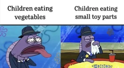Children Eating Small Toy Parts