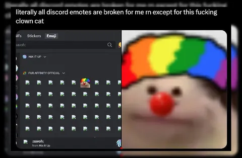 The Working Clown Cat Emote