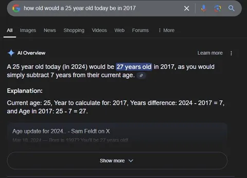 AI Gets Basic Age Math Wrong