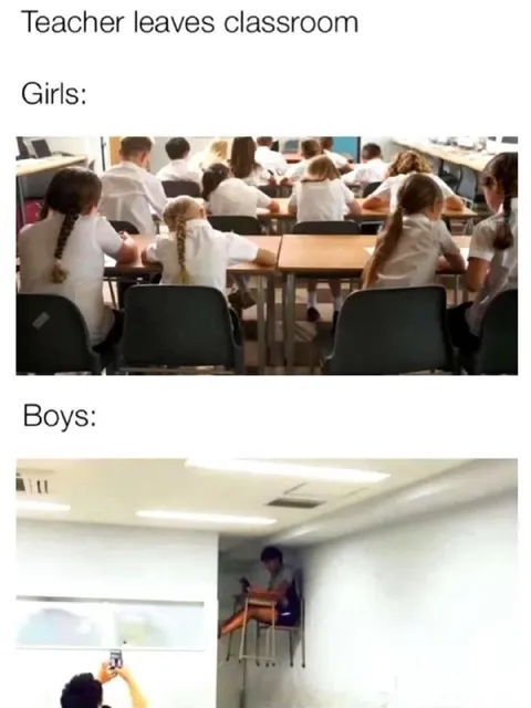 Teacher Leaves Classroom
