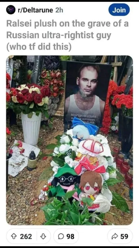 Ralsei Plush at a Grave