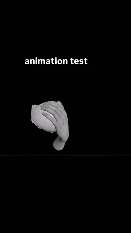 Hand Caresses a 3D Sphere