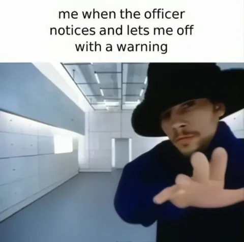 Me When the Officer Lets Me Off