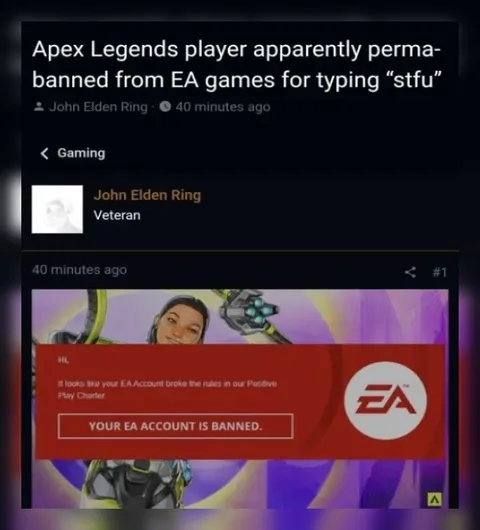 Apex Player Banned for Typing STFU