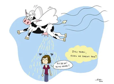 La vache volante ne chie pas