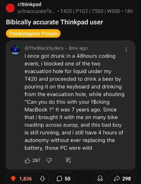 Bibically Accurate ThinkPad User