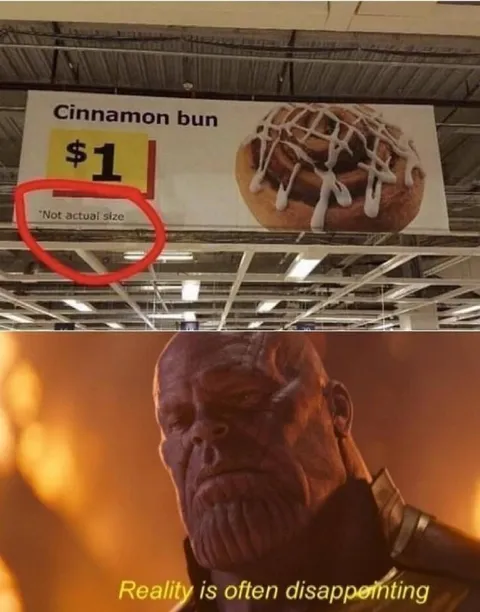 Not Actual Size Cinnamon Bun