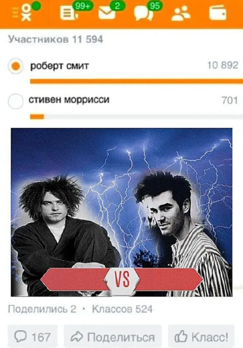 Роберт Смит против Стивена Моррисси
