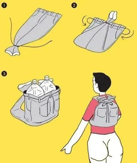 Рюкзак из штанов для бутылок