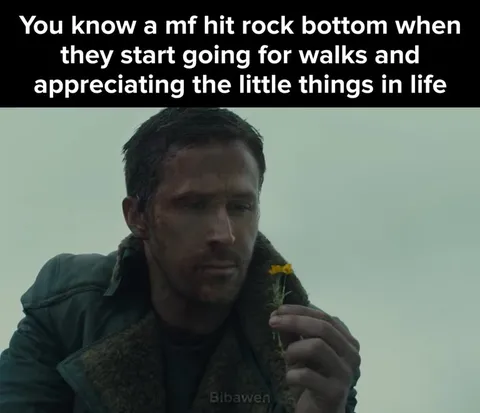 Hitting rock bottom and noticing flowers