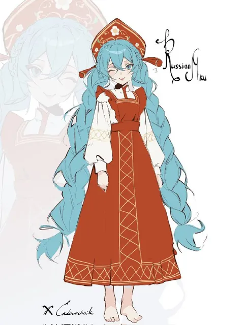 Russian Miku in Traditional Dress