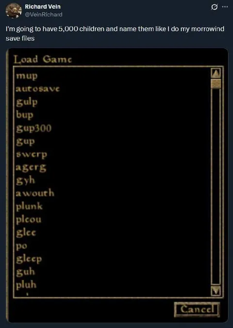 Five Thousand Weird Save Names