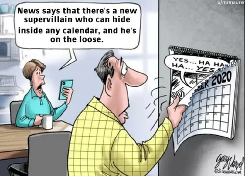 Supervillain Hiding in the Calendar