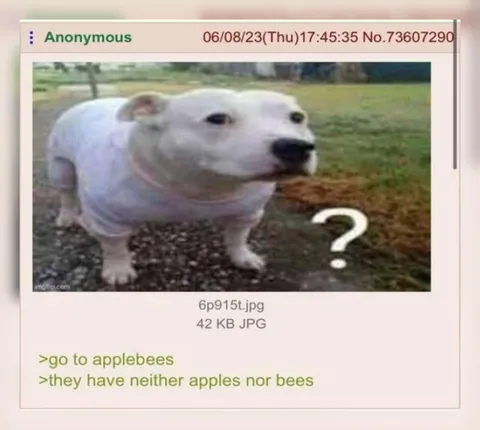 Applebee's Has No Apples or Bees