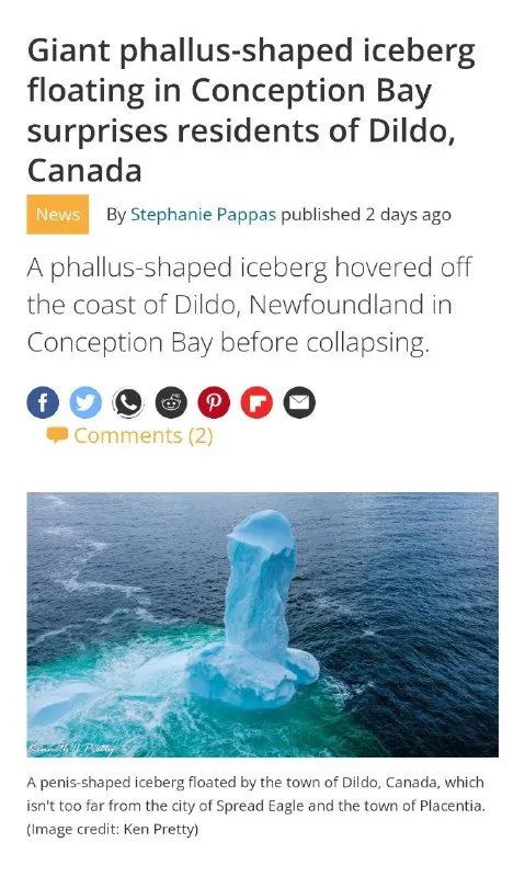Phallic Iceberg in Dildo