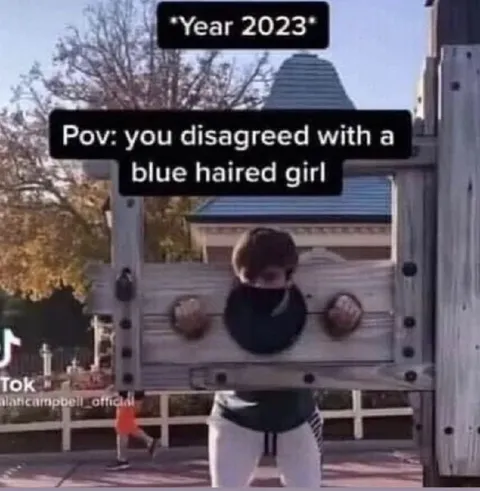 Disagreed With a Blue-Haired Girl