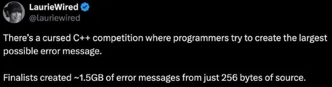 Cursed C++ Error Message Competition