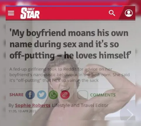 Boyfriend Moans His Own Name