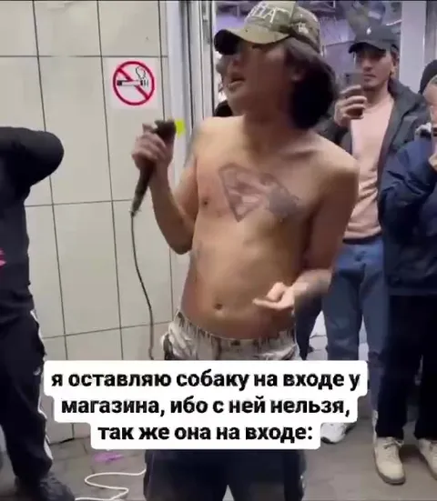 Собака на входе в магазин