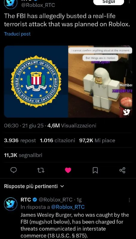 FBI Busts Roblox Terrorist Attack