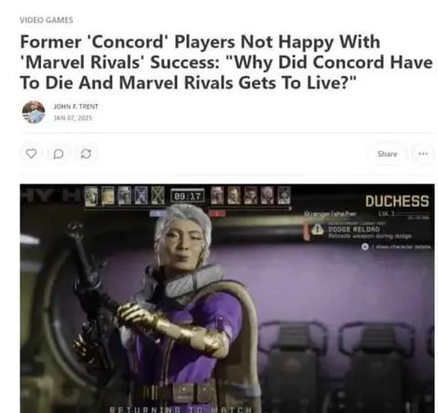 Former Concord Players Question Marvel Rivals
