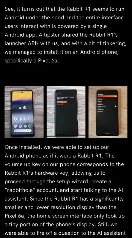 Rabbit R1 Runs on Android