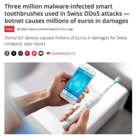 Smart Toothbrush DDoS Attack