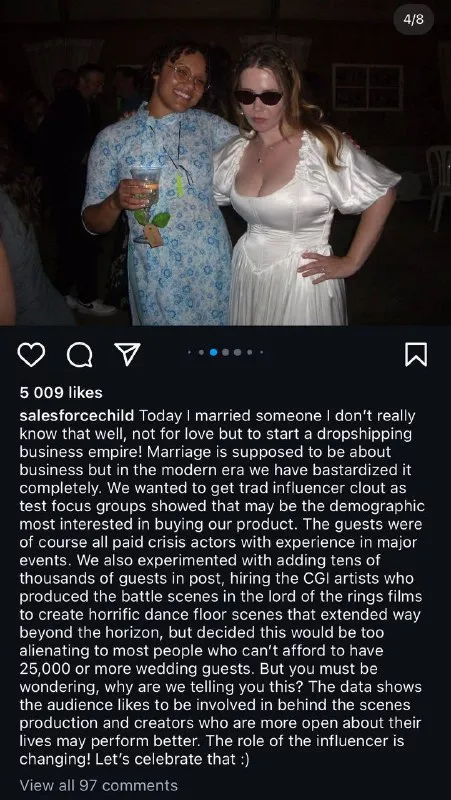 Influencer Wedding Experiment
