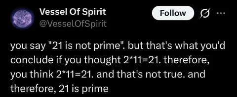 21 Is Not Prime Logic