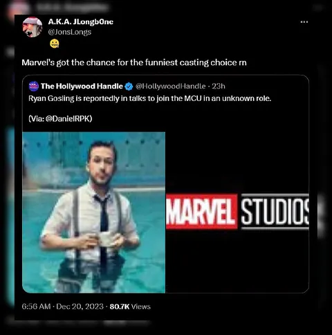 Ryan Gosling Joins the MCU