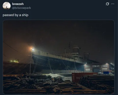 Passed by a Ship