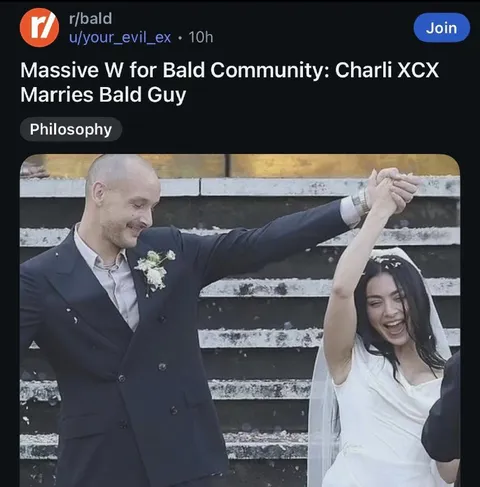 Charli XCX Marries Bald Guy