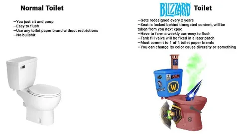 Normal Toilet vs Blizzard Toilet