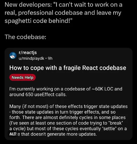 New Developers Meet Spaghetti Code