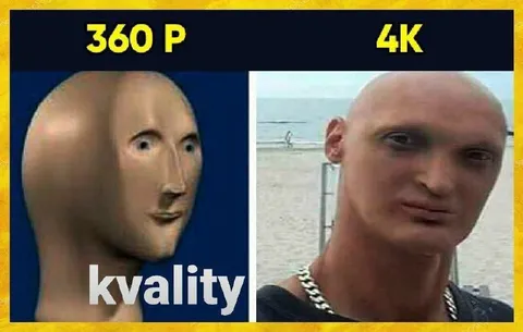 360p vs 4K Kvality