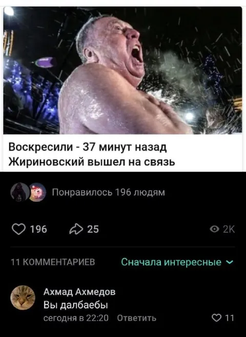 Жириновский вышел на связь
