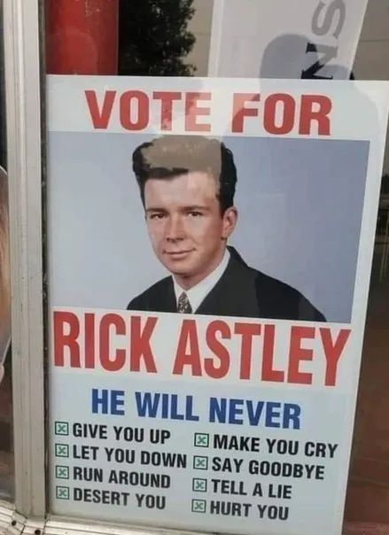 Vote for Rick Astley