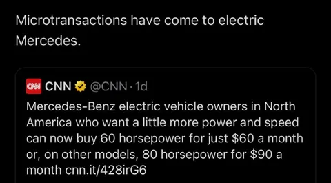 Mercedes Horsepower Microtransactions