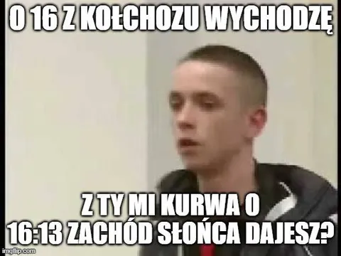 Zachód słońca o 15:13