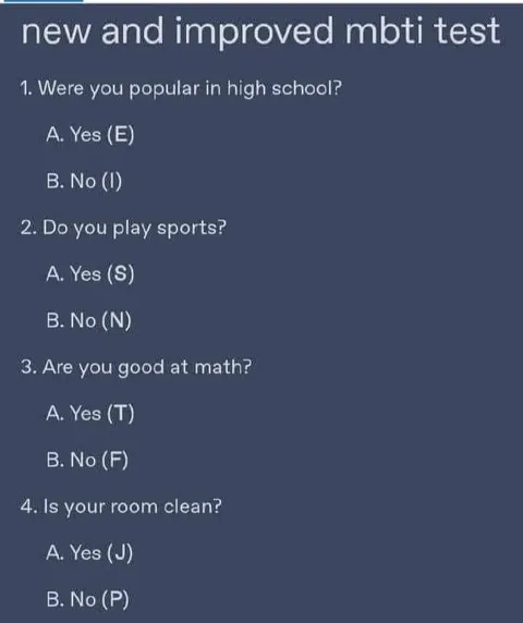 New and Improved MBTI Test