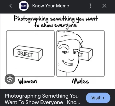 Women vs Males Photographing Objects