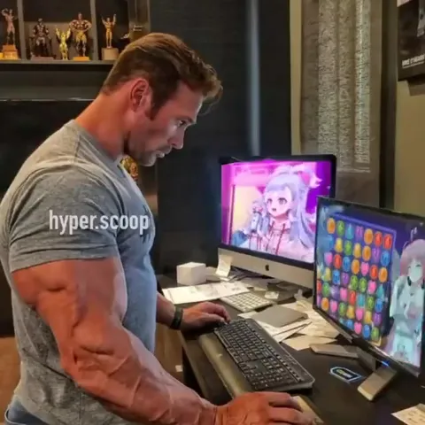 Muscle Man Loves Anime Games