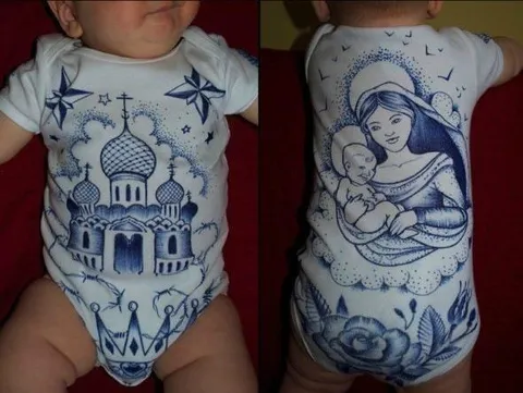 Православный боди для малыша
