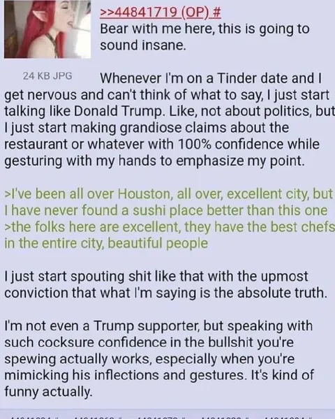 Talking Like Donald Trump on Dates