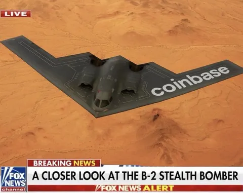 Coinbase B-2 Stealth Bomber