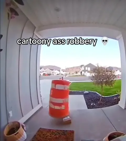 Cartoon Barrel Package Robbery