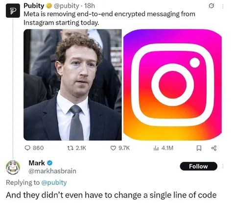 Instagram Encryption Removed by Itself