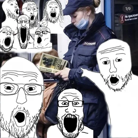 Вояки в вагоне метро
